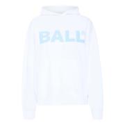 Logo Hoodie Sweatshirt Hvid