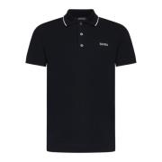 Sort Polo Skjorte med Logo Broderi