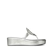 Metallic Double T Thong Sandaler