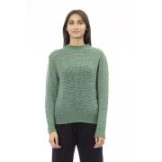 Elegant Grøn Mock Neck Sweater