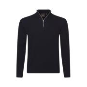 Marineblå Half-Zip Striktrøje