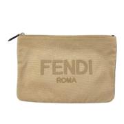 Pre-owned Stof fendi-tasker