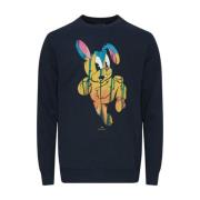 Stilfuld Kanin Print Sweatshirt