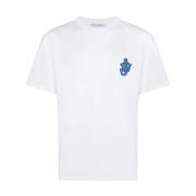 Anker Logo Hvid Bomulds T-shirt