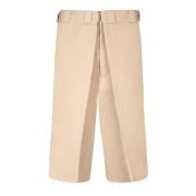 Beige Lange Shorts