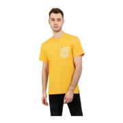 Herre T-shirt Regular Fit Gul