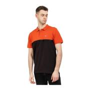 Herre Polo Skjorte Regular Fit Sort/Orange