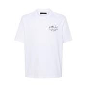 Hvid Logo Print Crew Neck T-shirt