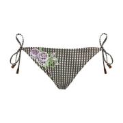 Blomstret Broderet Mini Bikini Bund