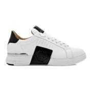 Hvide Hexagon Læder Sneakers