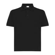 Sort poloshirt med Cassandre-logo