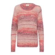 Rød Pink Multi Strik Pullover