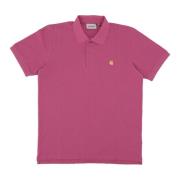 Pique Polo Magenta/Guld