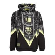 Milan Cathedral Print Hoodie Sort/Lime