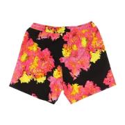 Sorte Badeshorts Med All-Over Print