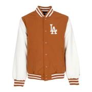 Dodgers Wordmark Bomber Jakke Jordbrun