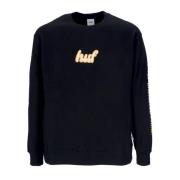 Sort Crewneck Sweatshirt med kursiv