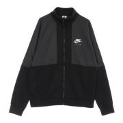 Poly Knit Tracksuit Jacket Sort/Hvid