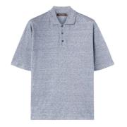 Blå Oversized Polo T-shirt Bomuld Tee