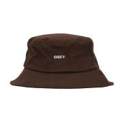 Fed Twill Bucket Hat Brun