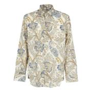 Multifarvet Paisley Print Skjorte