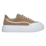 Kvinders Brune Lavtop Sneakers lavet af Ægte Italiensk Velour ER001156...