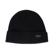 Ensfarvet uld og fleece hat