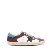 Burgundy Hvide Sneakers i Ruskind