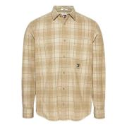 Preppy Ternet Bomuldsskjorte Beige