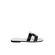 Elegante Slip-On Sandaler med Pynt