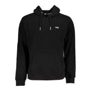 Sort Sweatshirt med Broderet Logo