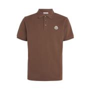 Logo Patch Polo Klassisk Brun