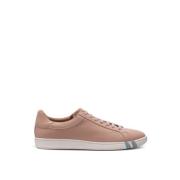 Elegant Pink Læder Sneakers