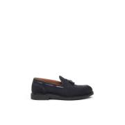 Blå Ruskind Loafers med Tassels