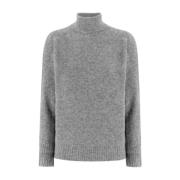 Blød Turtleneck Pullover Ribbed Hem