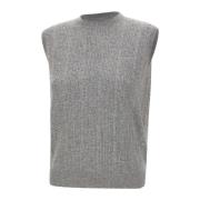 Tekstureret V-udskæring Sweater