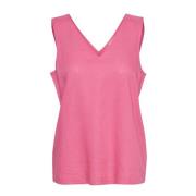 Pink prikket top