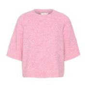 Cropped Strik Pullover Festival Fuchsia