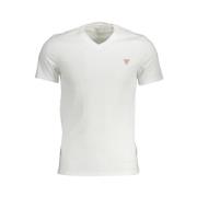 Elegant Hvid V-hals T-shirt