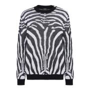 Zebra print linned jumper