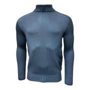 Rainwool Turtleneck Sweater, denimblå