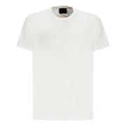 Hvid T-shirt med Logo Print