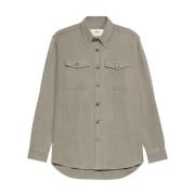 Beige Uld Overshirt