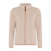 Turtleneck Zipped Cardigan Camel