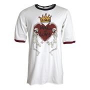 Hvid King of Love Bomuld T-Shirt