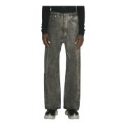 Coated-Felt Finish Jeans