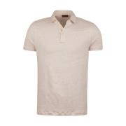 Linen Polo Shirt Beige