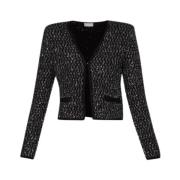 Sort Paillet Jakke Sweater