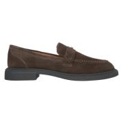 Brun Penny Loafers Premium Velour