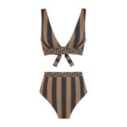 Pequin Brun High-Rise Bikini